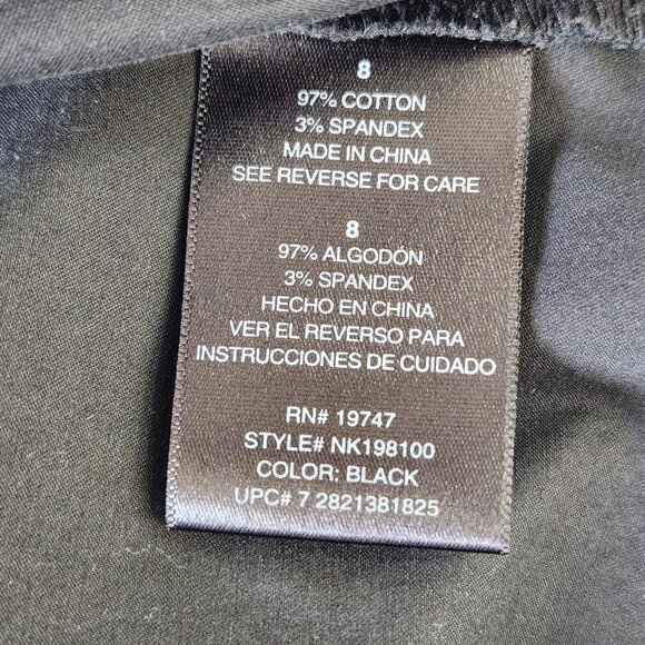 Norma Kamali Cropped Swing Coat 8 Black Lightweight Hidden Button Front - Picture 9 of 10